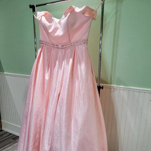 Pink Satin Ballgown
